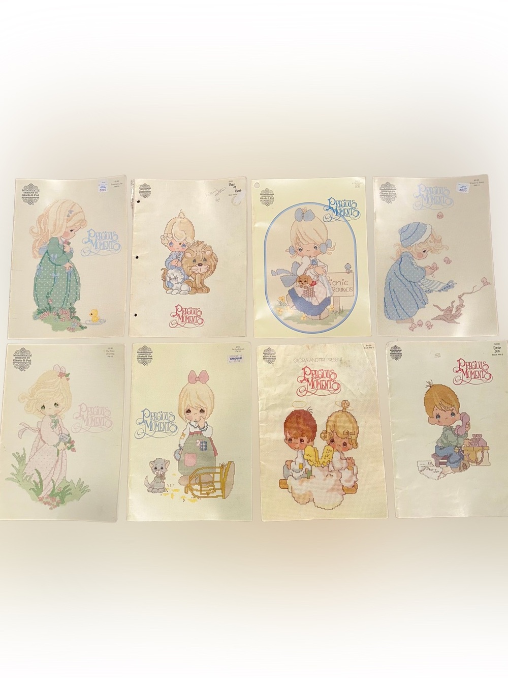 Vintage 90’s Gloria & Pat Precious Moments Cross Stitch Pattern Books Lot of 8